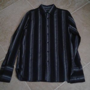 INC untucked French cuff striped shirt